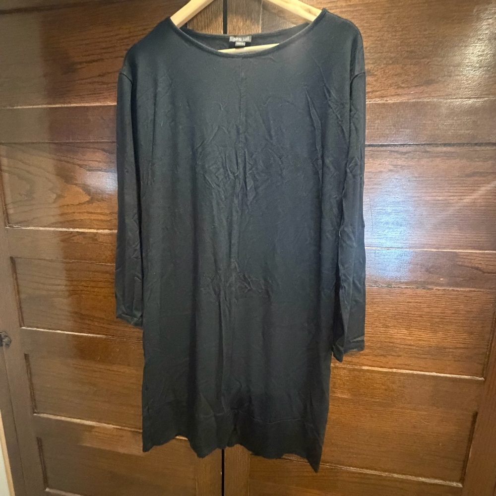 ✅ J. Jill Wearever Collection Dress Long Sleeve Black S Small shift pullover